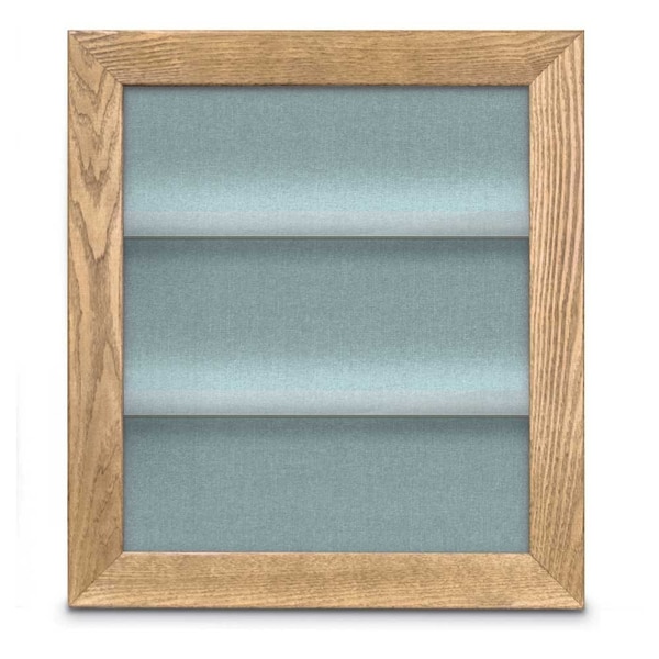 Outdoor Enclosed Combo Board, 42"x32", Black Frame/Grey & Black